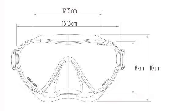 GAFAS DE BUCEO CRESSI MOD. ACQUARELLA BLANCA «MASCARA ADULT SIZE» - Imagen 4
