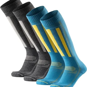 2 Pares Calcetines de Esquí Térmicos de Lana Merino