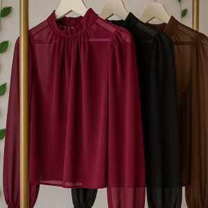 Camisa de gasa lazada