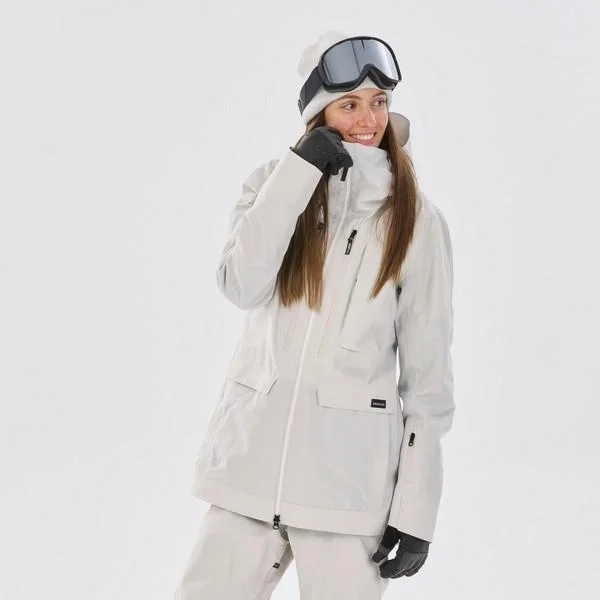 Chaqueta de snowboard para mujer color blanco