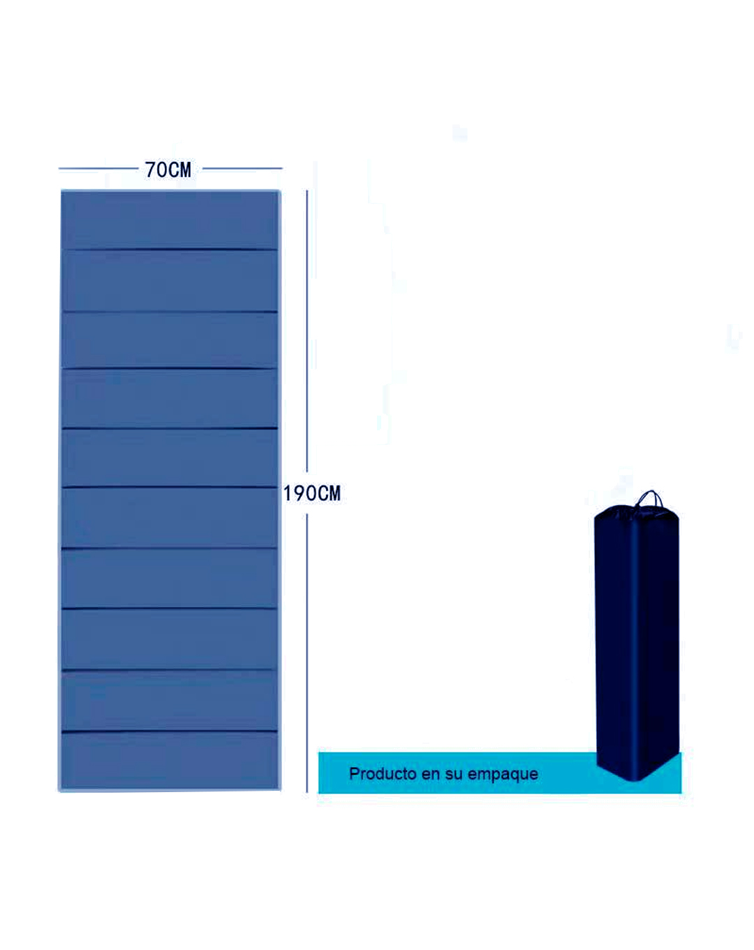 Colchoneta Plegable Azul para camping