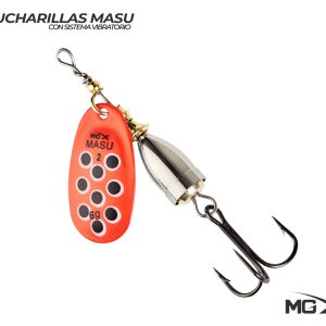 CUCHARILLA MGX MASU #2 6g – ORANGE BLACK DOTS