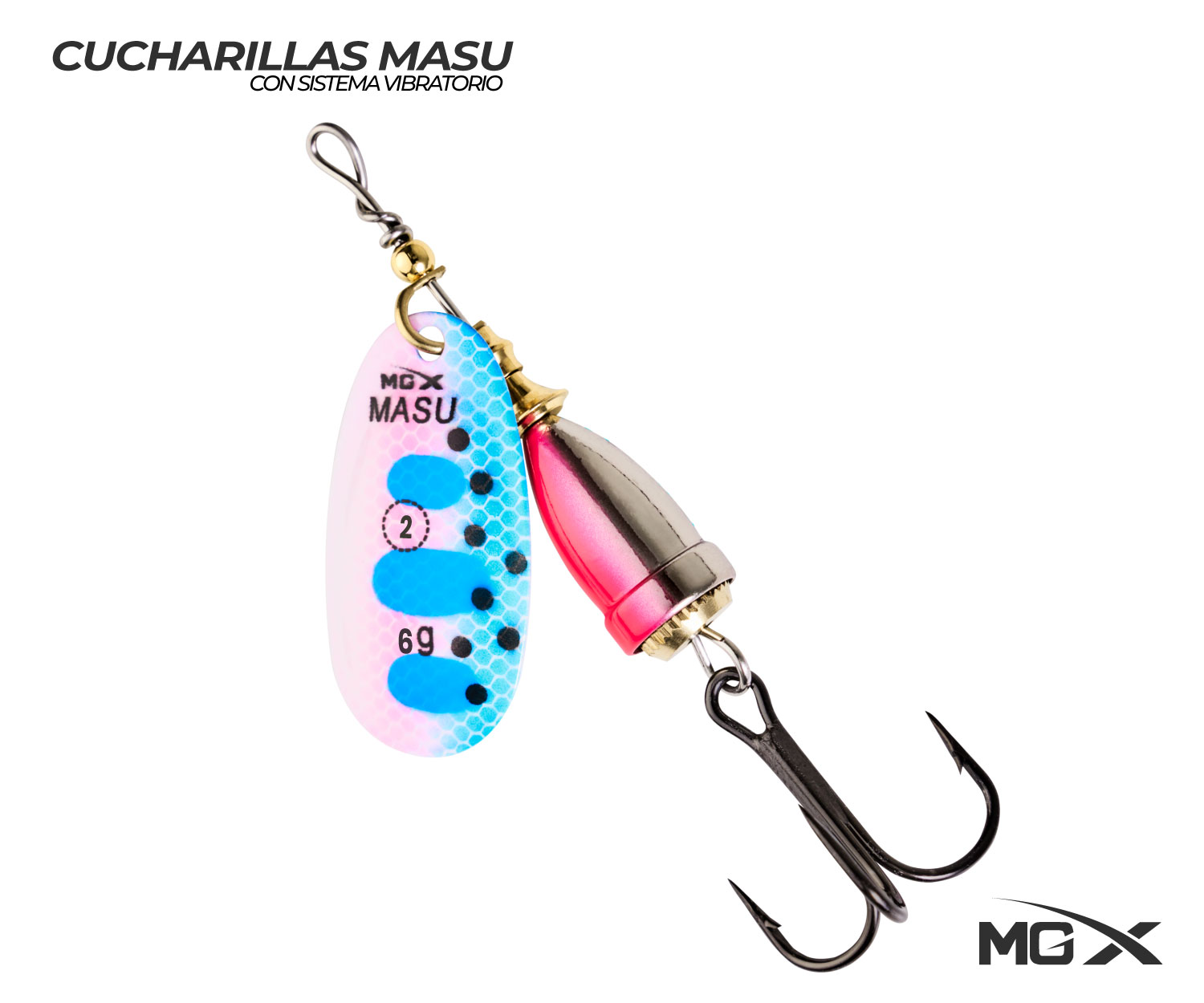 CUCHARILLA MGX MASU #2 6g – RAINBOW - Imagen 2