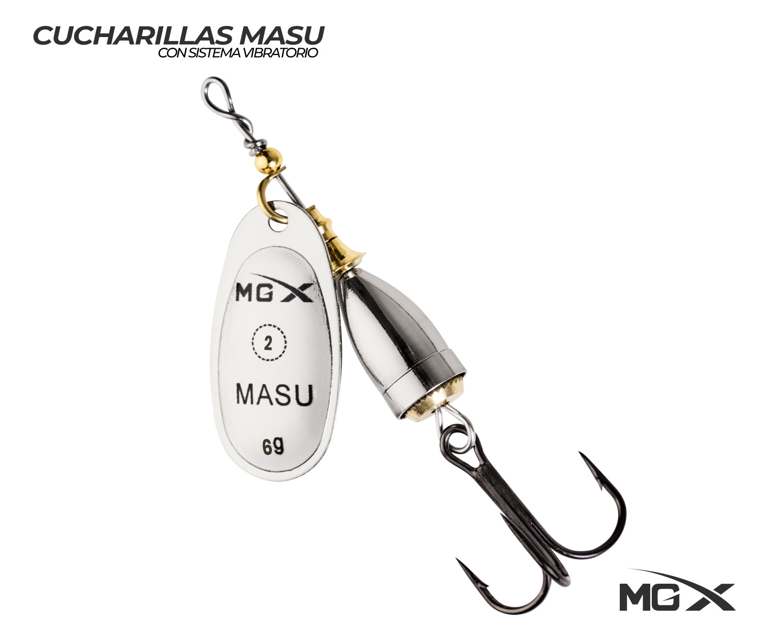 CUCHARILLA MGX MASU #2 6g – SILVER - Imagen 2