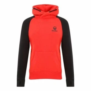 SUDADERA HOODIE RED-BLACK GURU