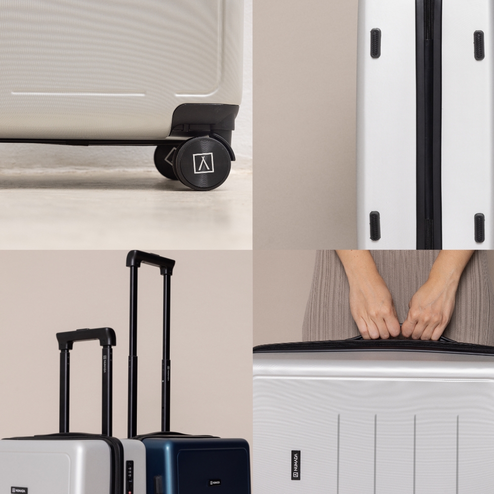 Maleta 10Kg de cabina 55,5x36x22cm rígida ABS+PC Numada PackPro T40 (20″) Silver - Imagen 7