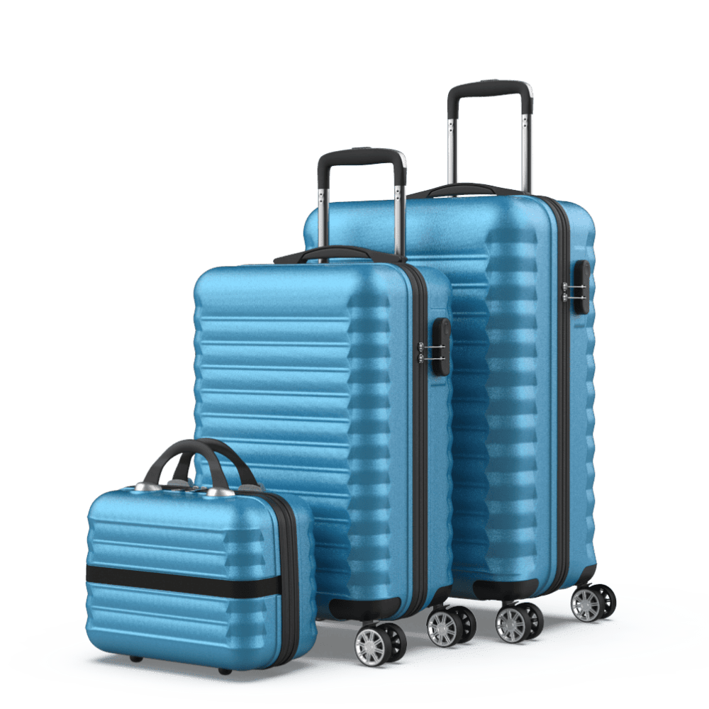 Juego de maletas 3 piezas (53/63cm + Neceser) Numada Upfly Azul eléctrico