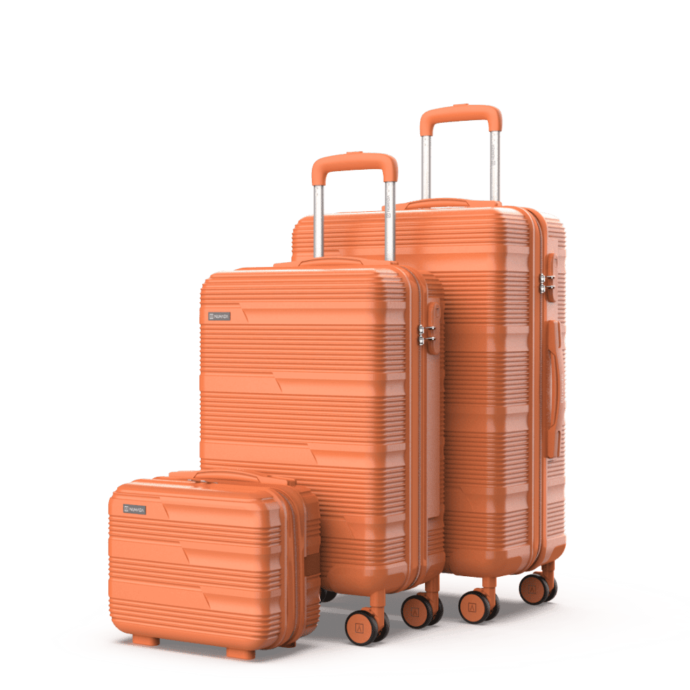 Juego de maletas 3 piezas (55/66cm + Neceser) Numada Upfly T10 Naranja