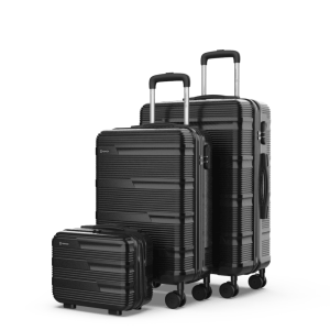 Juego de maletas 3 piezas (55/66cm + Neceser) Numada Upfly T10 Negro