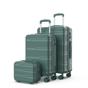 Juego de maletas 3 piezas (55/66cm + Neceser) Numada Upfly T10 Verde Oscuro