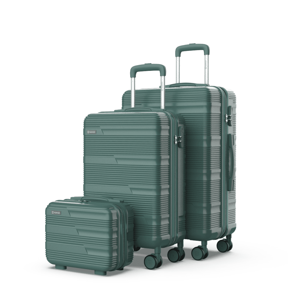 Juego de maletas 3 piezas (55/66cm + Neceser) Numada Upfly T10 Verde Oscuro - Imagen 2