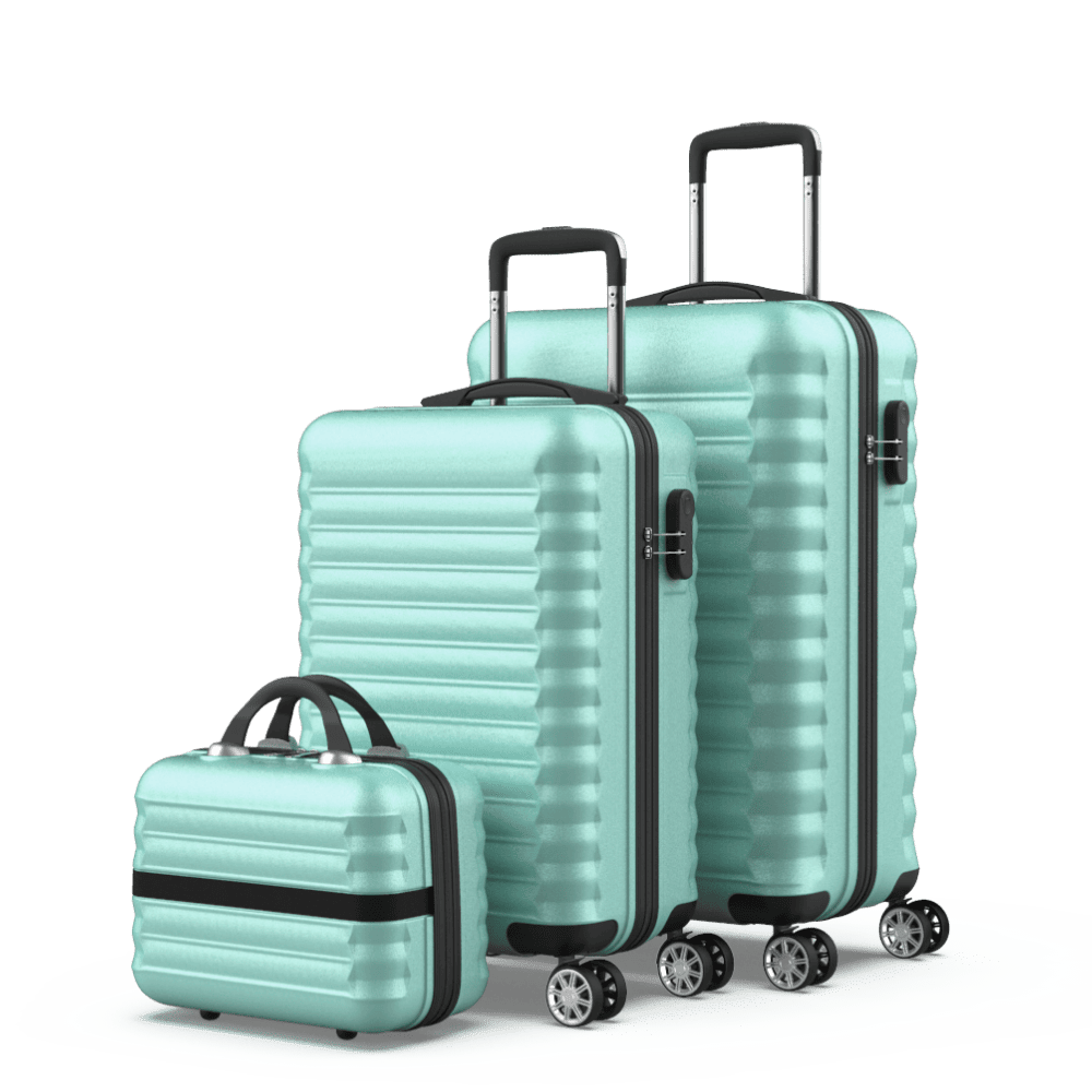 Juego de maletas 3 piezas (53/63cm + Neceser) Numada Upfly Verde menta