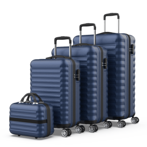 Juego de maletas 4 piezas (53/63/75cm + Neceser) Numada Upfly Azul marino