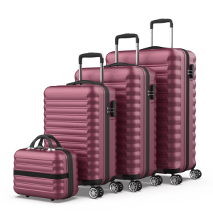 Juego de maletas 4 piezas (53/63/75cm + Neceser) Numada Upfly Burdeos