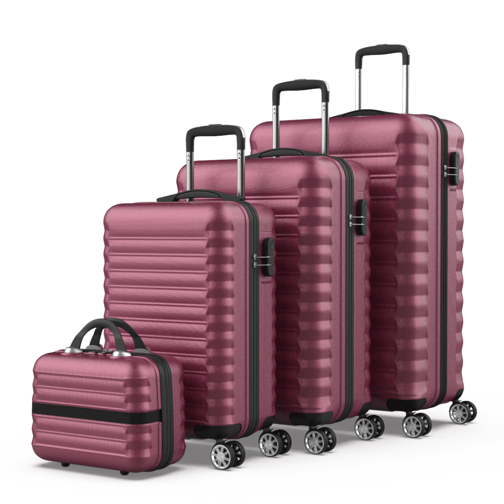 Juego de maletas 4 piezas (53/63/75cm + Neceser) Numada Upfly Burdeos