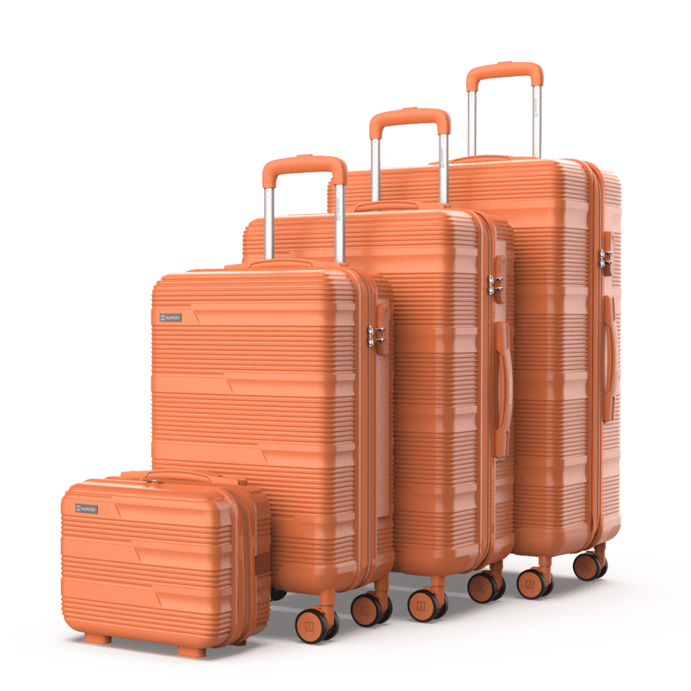 Juego de maletas 4 piezas (55/66/76cm + Neceser) Numada Upfly T10 Naranja - Imagen 2