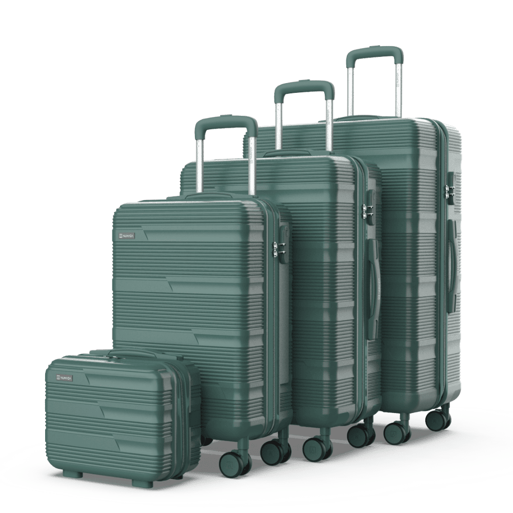 Juego de maletas 4 piezas (55/66/76cm + Neceser) Numada Upfly T10 Verde Oscuro - Imagen 2