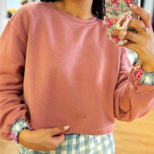 Sudadera puños Vichy