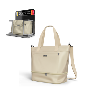 Bolsa de viaje plegable y expandible 40x25x20cm Numada Weekender W40 Beige